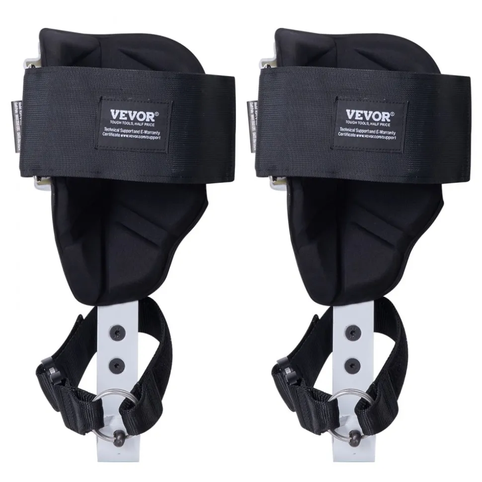 VEVOR Tree Climbing Spikes, 1 Pair Aluminum Climbing Spurs, 350lbs Load Capacity Tree Climbing Gear with Straps and Spike Protectors, Arborist Equipment for Climbers, Hunting, Fruit Picking, White