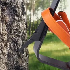 VEVOR Tree Climbing Spikes, 1 Pair Alloy Steel Climbing Spurs, 350lbs Load Capacity Tree Climbing Gear with Straps and Spike Protectors, Arborist Equipment for Climbers, Hunting, Fruit Picking, Orange