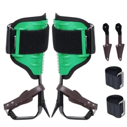 VEVOR Tree Climbing Spikes, 1 Pair Alloy Steel Climbing Spurs, 350lbs Load Capacity Tree Climbing Gear with Straps and Spike Protectors, Arborist Equipment for Climbers, Hunting, Fruit Picking, Green