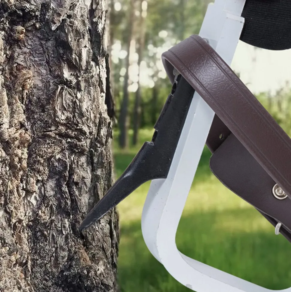 VEVOR Tree Climbing Spikes, 1 Pair Aluminum Climbing Spurs, 350lbs Load Capacity Tree Climbing Gear with Straps and Spike Protectors, Arborist Equipment for Climbers, Hunting, Fruit Picking, Red