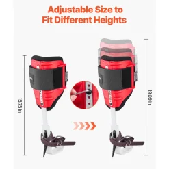 VEVOR Tree Climbing Spikes Set, Height-Adjustable Tree Climbing Gear with Straps & Harness, 350 lbs Load Capacity, Heavy Duty Steel Climb Spurs Arborist Equipment for Fruit Picking Hunting