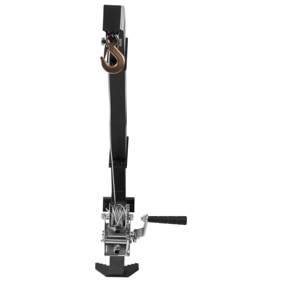 VEVOR Tree Mounted Deer Hoist, 353 lbs Load Capacity, Hunting Game Hoist Winch Lift with Ratchet Strap, Heavy Duty Deer Hanger for Skinning, Cleaning, Hanging Feed, and Field Dressing, Black