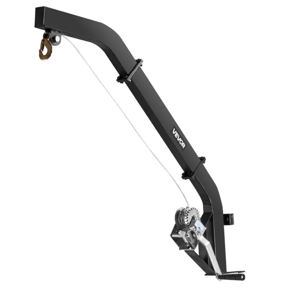 VEVOR Tree Mounted Deer Hoist, 353 lbs Load Capacity, Hunting Game Hoist Winch Lift with Ratchet Strap, Heavy Duty Deer Hanger for Skinning, Cleaning, Hanging Feed, and Field Dressing, Black