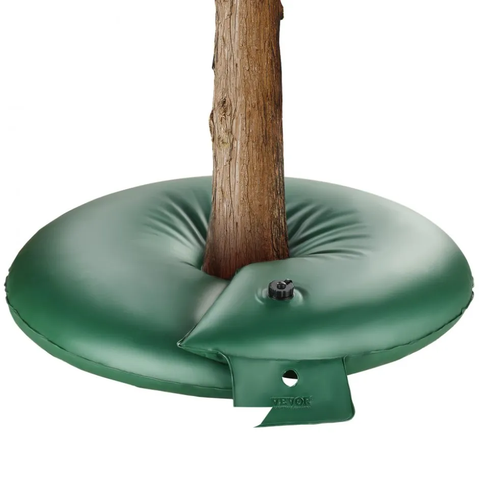 VEVOR Tree Watering Rings, 4 Pcs 20 Gallons Tree Watering Bags, 6-9 Hours Slow Release, Refillable Planting Water Bags, Water Saving, Heavy Duty Watering System for Shrub Tree Root Drip Irrigation