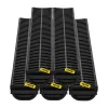 VEVOR Trench Drain System, Channel Drain with Plastic Grate, 5.7x3.1-Inch HDPE Drainage Trench, Black Plastic Garage Floor Drain, 5x39 Trench Drain Grate, with 5 End Caps, for Garden, Driveway-5 Pack