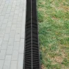 VEVOR Trench Drain System,5.8x5.2x39.4-Inch HDPE Drainage Trench,Channel Drain with Plastic Grate,Black Plastic Garage Floor Drain,3x39 Trench Drain Grate,with 3 End Caps, for Garden, Driveway-3 Pack