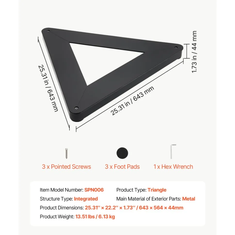 VEVOR Triangle Hockey Passer, Heavy-Duty Multi-Angle Rebounder, Hockey Passing Aid, Passing & Stick Handling Trainer, Off-Ice & On-Ice Portable Equipment, Help Improve Puck Control & Shooting