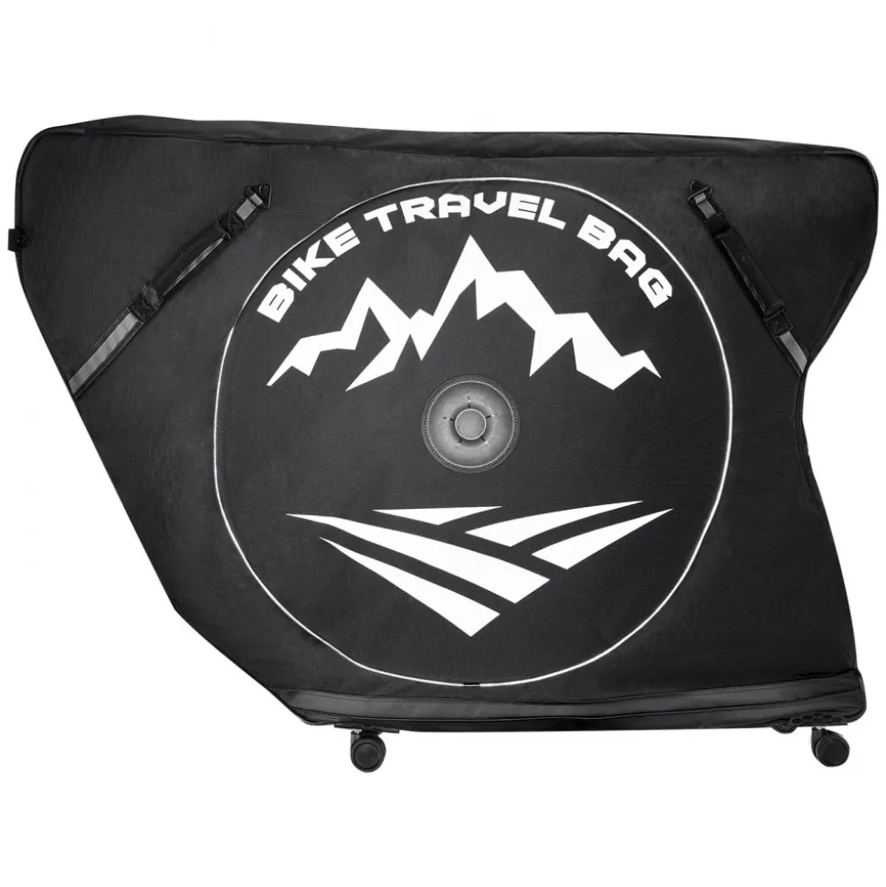 VEVOR Triathlon Bike Travel Bag, Transport Bicycle Storage Carry Bag with TSA Lock & Dual Zipper, Triathlon Bicycle Case Max. Wheelbase 42 in for Travel, Outdoor Use, Train Airplane Subway Transport