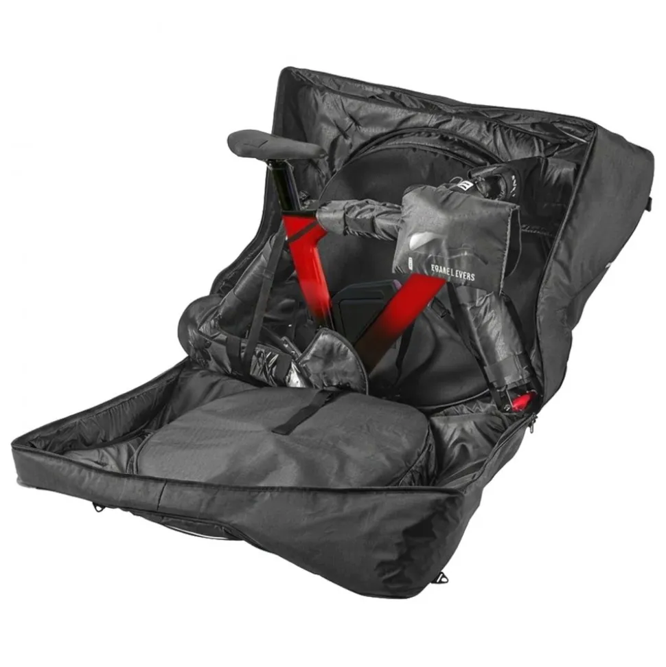 VEVOR Triathlon Bike Travel Bag, Transport Bicycle Storage Carry Bag with TSA Lock & Dual Zipper, Triathlon Bicycle Case Max. Wheelbase 42 in for Travel, Outdoor Use, Train Airplane Subway Transport