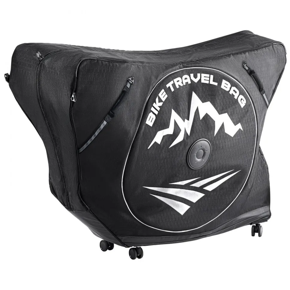 VEVOR Triathlon Bike Travel Bag, Transport Bicycle Storage Carry Bag with TSA Lock & Dual Zipper, Triathlon Bicycle Case Max. Wheelbase 42 in for Travel, Outdoor Use, Train Airplane Subway Transport