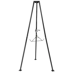 VEVOR Tripod Deer Hoist, 500 lbs Load Capacity, Hunting Game Hoist Winch Lift with Gambrel & Manual Winch, Hunting Game Skinning and Cleaning Accessory for Cleaning, Skinning, and Moving, Black