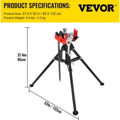 VEVOR Tripod Pipe Chain Vise, 1/8