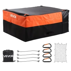 VEVOR Truck Bed Cargo Bag, Waterproof 840D PVC, 51.18 x 40.16 x 21.85 in (26 Cu. ft), Heavy Duty Cargo Bag for Truck Bed with Bungee Cords, Net and Carabiners, Fits a Variety of SUV & Pickup Trucks