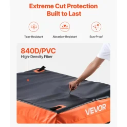 VEVOR Truck Bed Cargo Bag, Waterproof 840D PVC, 51.18 x 40.16 x 21.85 in (26 Cu. ft), Heavy Duty Cargo Bag for Truck Bed with Bungee Cords, Net and Carabiners, Fits a Variety of SUV & Pickup Trucks