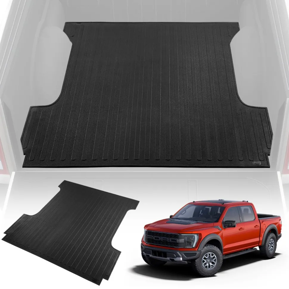 VEVOR Truck Bed Mat, Fits for 2015-2023 Ford F150 5.5 FT Short Bed, 66.5" x 64" Rubber Truck Bed Liner, 1/4" Thick Bed Mat Car Accessories for All-Weather Protection, Prevent Slipping or Damage