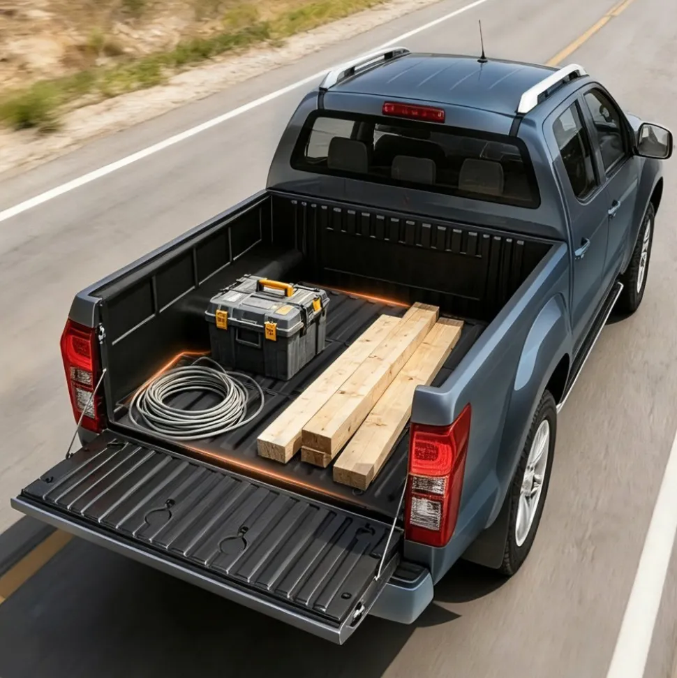 VEVOR Truck Bed Mat, TPE, Compatible with 2015-2026 Ford F150 Lightning Bed, Heavy Duty Custom Fit, All Weather Protection Pickup Car Cargo Trunk Liner Replacement, for 2015-2026 Ford F150 Accessories