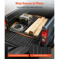 VEVOR Truck Bed Mat, TPE, Compatible with 2015-2026 Ford F150 Lightning Bed, Heavy Duty Custom Fit, All Weather Protection Pickup Car Cargo Trunk Liner Replacement, for 2015-2026 Ford F150 Accessories
