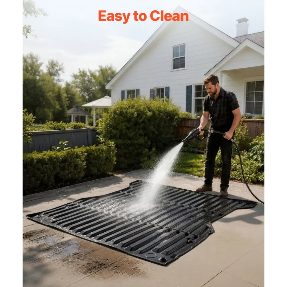 VEVOR Truck Bed Mat, TPE, Compatible with 2024-2026 Toyota Tacoma Bed, Heavy Duty Custom Fit, All Weather Protection Pickup Car Cargo Trunk Liner Replacement, for 2024-2026 Toyota Tacoma Accessories