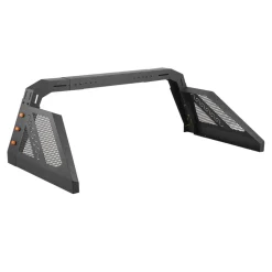 VEVOR Truck Bed Roll Bar, Universal Pickup Sport Adjustable Bar Chase Rack Compatible with Full-Size Truck, Carbon Steel Construction with 6 Amber Auxiliary Lights, No Rack Included