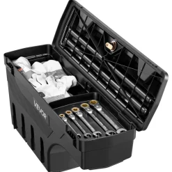 VEVOR Truck Bed Storage Box, 6.6 Gal/25 L Waterproof ABS Wheel Well Tool Box with Anti-Theft Combination Lock, Compatible with 2002-2018 Dodge Ram 1500 2500 3500, Driver Side Left (Drilling Required)