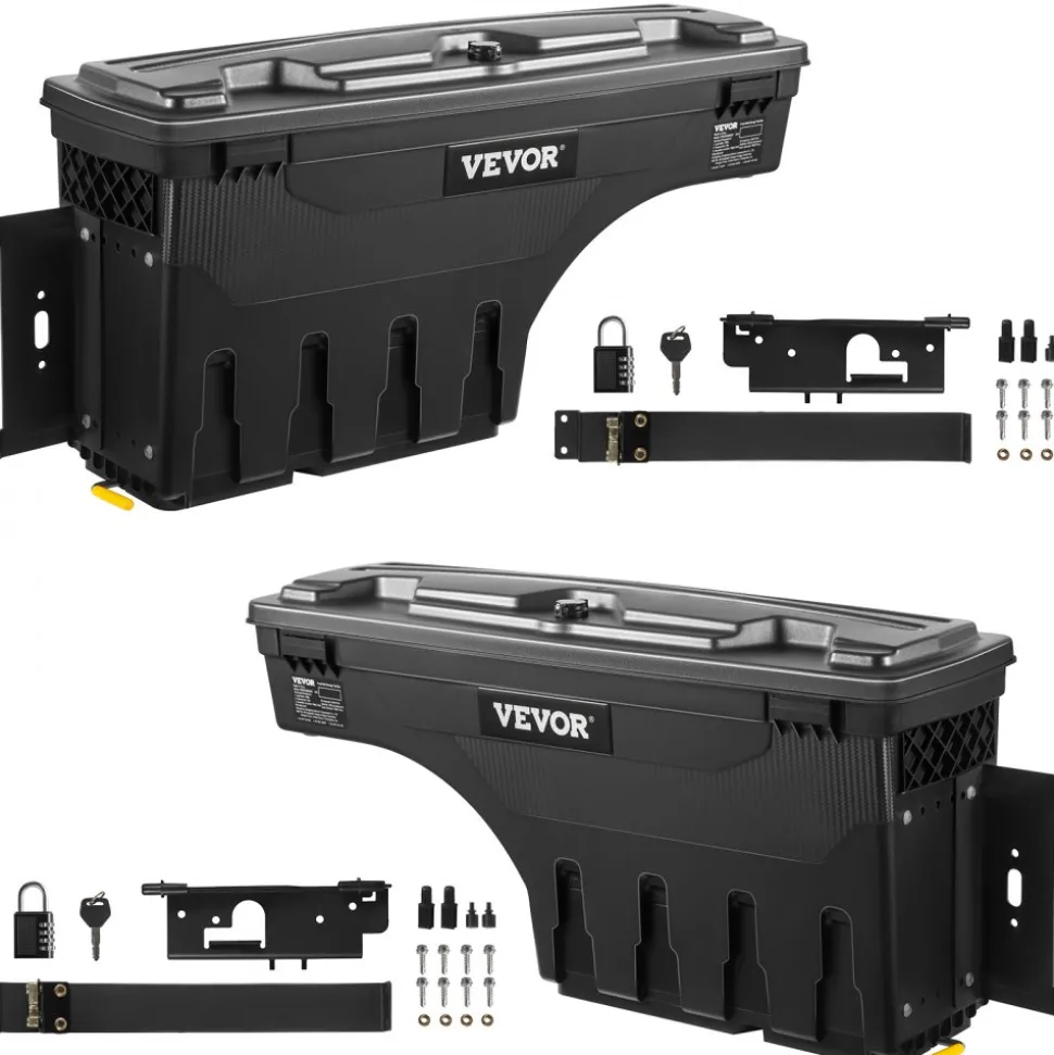 VEVOR Truck Bed Storage Tool Box Lockable for Tundra 2007-2021 Left and Right