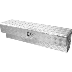VEVOR Truck Bed Tool Box, Heavy Duty Aluminum Tool Box with Diamond Plate, Storage Toolbox Chest Organizer Supports up to 220 lbs, Ideal for Pickup, Truck Bed, RV, Trailer, 30.3 x 24 x 9 in, Silver