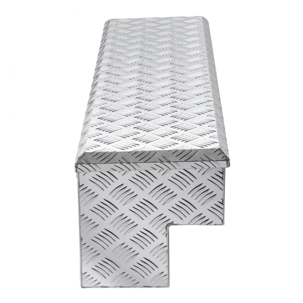 VEVOR Truck Bed Tool Box, Heavy Duty Aluminum Tool Box with Diamond Plate, Storage Toolbox Chest Organizer Supports up to 220 lbs, Ideal for Pickup, Truck Bed, RV, Trailer, 30.3 x 24 x 9 in, Silver