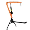 VEVOR Truck Crane, 1000 lbs Pickup Hitch Crane Trailer Hitch Mounted, Manual Hydraulic with 8T Hydraulic Jack, 360° Rotating Telescopic Boom,Foldable Truck Bed Jib for Machine Lumber Equipment Lifting