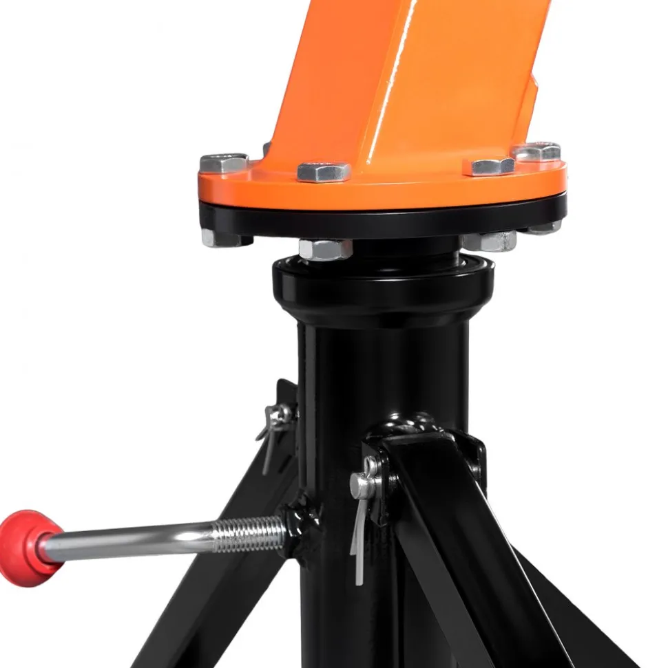 VEVOR Truck Crane, 1500 lbs Pickup Hitch Crane Trailer Hitch Mounted, Manual Hydraulic with 12T Hydraulic Jack, 360° Swivel Telescopic Boom, Foldable Truck Bed Jib for Machine Lumber Equipment Lifting