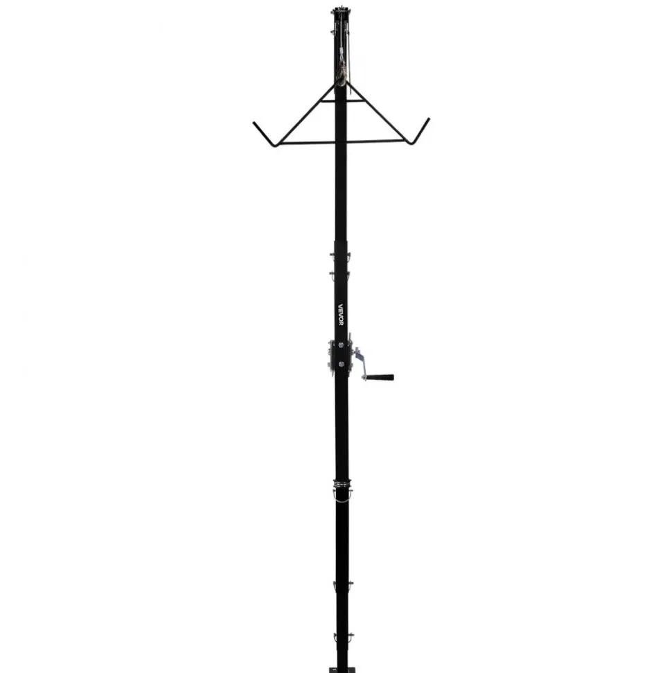 VEVOR Truck Hitch Game Hoist, 400 lbs Load Capacity, Hunting Deer Hoist with 2-inch Receiver, 360-Degree Swivel Shaft & Adjustable Height, Includes Gambrel Winch for Skinning & Cleaning Game