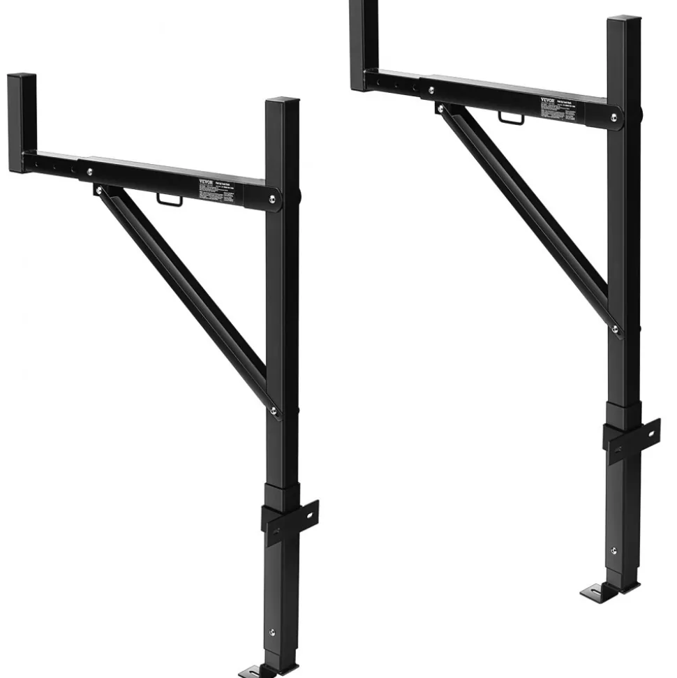 VEVOR Truck Rack, 19-34inch Extendable Truck Ladder Rack, 38.6"-43.6" Adjustable Height, 250 lbs Capacity Steel Ladder Rack for Truck, Heavy Duty Truck Bed Rack for Kayak, Surfboard, Lumber, Ladder