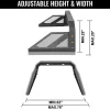 VEVOR Truck Roll Bar Chase Rack Adjustable with 6 Amber Auxiliary Side Marker Lamps, Universal Fit for Pickup Trucks