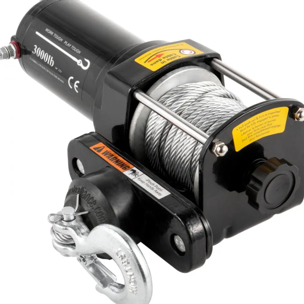 VEVOR Truck Winch 3,000LBS Electric Winch 10m Steel Cable 12V Power Winch Jeep Winch with Wireless Remote Control and Powerful Motor for UTV ATV & Jeep Truck and Wrangler Accessories in Car Lift