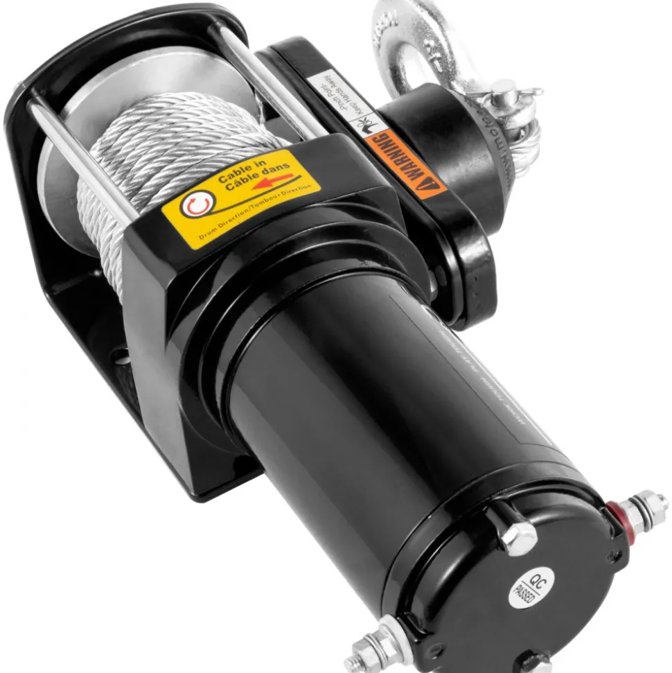 VEVOR Truck Winch 3,000LBS Electric Winch 10m Steel Cable 12V Power Winch Jeep Winch with Wireless Remote Control and Powerful Motor for UTV ATV & Jeep Truck and Wrangler Accessories in Car Lift