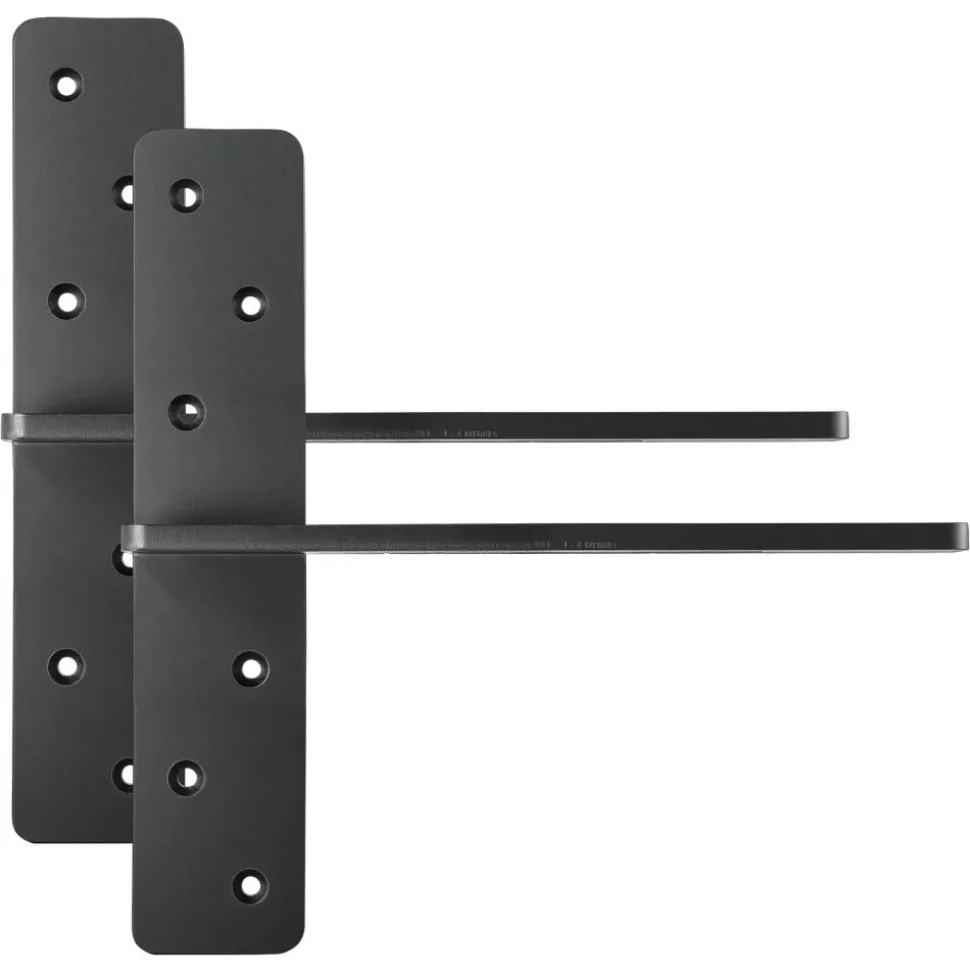 VEVOR T Shelf Brackets 2 Pcs, 200 lbs/90 kg Weight Capacity, 12x2.89x12 in / 304.8x73.5x304.8 mm, Solid Steel Heavy Duty Brackets for Shelves, Countertop Support Floating Bracket Hardware with Screws