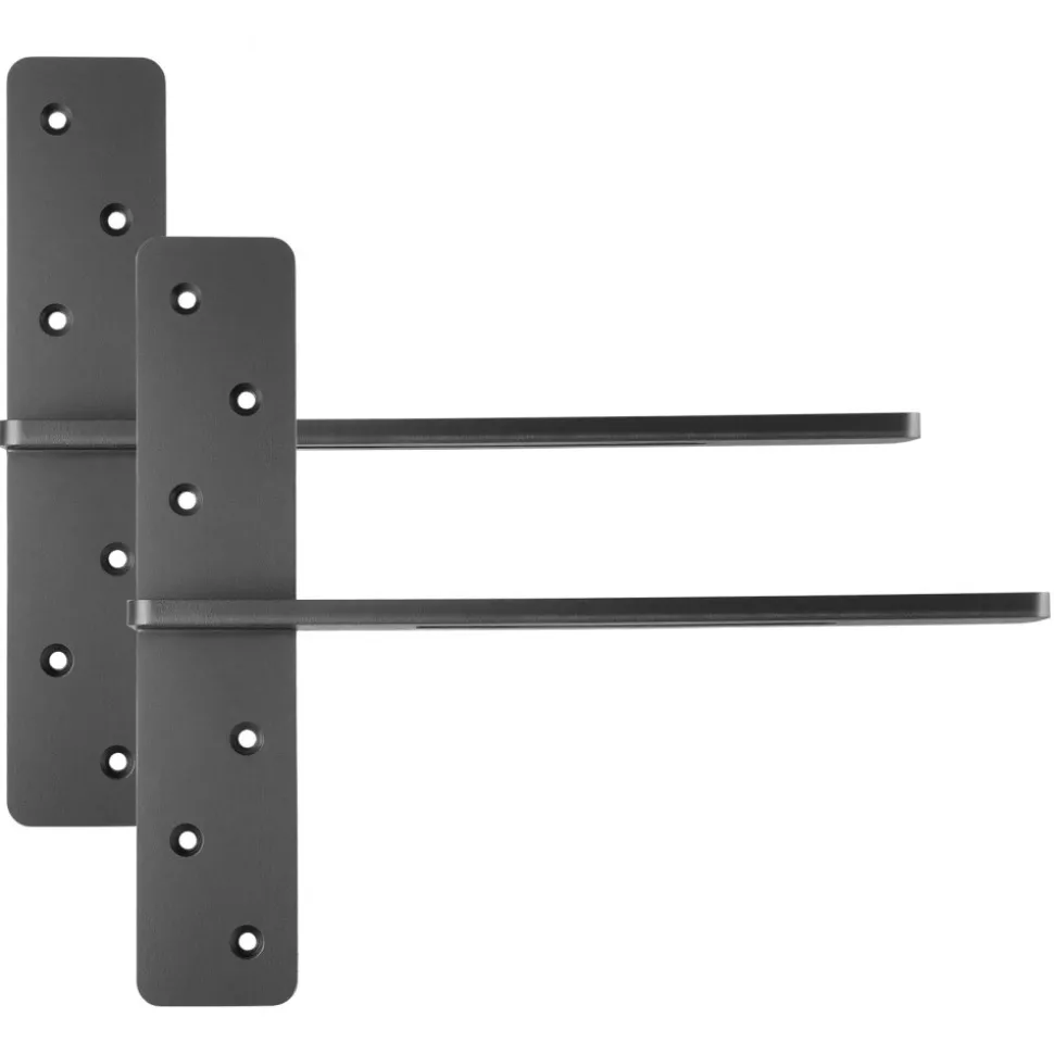 VEVOR T Shelf Brackets 2 Pcs, 200 lbs/90 kg Weight Capacity, 14x2.89x12 in / 355.6x73.5x304.8 mm, Solid Steel Heavy Duty Brackets for Shelves, Countertop Support Floating Bracket Hardware with Screws