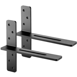 VEVOR T Shelf Brackets 2 Pcs, 200 lbs/90 kg Weight Capacity, 14x2.89x12 in / 355.6x73.5x304.8 mm, Solid Steel Heavy Duty Brackets for Shelves, Countertop Support Floating Bracket Hardware with Screws