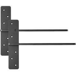 VEVOR T Shelf Brackets 2 Pcs, 200 lbs/90 kg Weight Capacity, 16x2.89x12 in / 406.4x73.5x304.8 mm, Solid Steel Heavy Duty Brackets for Shelves, Countertop Support Floating Bracket Hardware with Screws