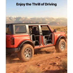 VEVOR Tube Doors, 4-Door, Compatible with 2021-2026 Ford Bronco (Excluding Bronco Sport), Steel Off Road Front & Rear Tubular Half Doors with Rubber Pads, Heavy-Duty Hinges, OE Latch & Limit Straps