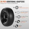 VEVOR Tubeless Mower Wheels, 11x4-5" Size, Pair of Flat-Free PU Tires on Rims, 3.4" Hub, 3/4" Bushing, Includes 20 Adapters, Suitable for Riding Mowers and Lawn Tractors