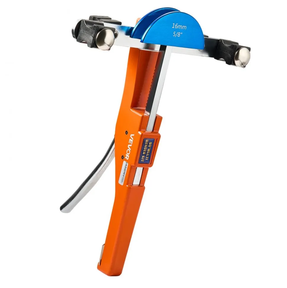 VEVOR Tubing Bender Kit, 1/4 to 7/8 Inch, Compact Ratcheting Tube Pipe Bender, Ratchet Hand Bending Tool, with 7 Color Aluminium Alloy Dies, HVAC Tools, for Copper HVAC Air Conditioning Refrigeration