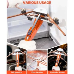 VEVOR Tubing Bender Kit, 1/4 to 7/8 Inch, Compact Ratcheting Tube Pipe Bender, Ratchet Hand Bending Tool, with 7 Aluminium Alloy Dies, HVAC Tools, for Copper Aluminum HVAC Refrigeration Maintenance