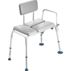 VEVOR Tub Transfer Bench for Bathtub, 500 lbs Weight Capacity Heavy Duty Shower Chair with Arm and Backrest, Height Adjustable Bathroom Shower Bench Bath Seat for Adults, Seniors, Elderly and Disabled