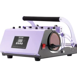 VEVOR Tumbler Heat Press Machine, 11-30oz Mug Press, Heat Up Fast and Even, Tumbler Press with Sublimation Paper, Tape and Gloves, Temp and Time Setting, for Sublimation Tumblers, Cups, Mugs, Purple