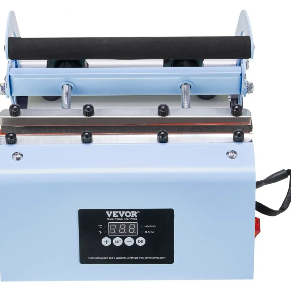 VEVOR Tumbler Heat Press Machine, 11-30oz Mug Press, Heat Up Fast and Even, Tumbler Press with Sublimation Paper, Tape and Gloves, Temp and Time Setting, for Sublimation Tumblers, Cups, Mugs, Blue