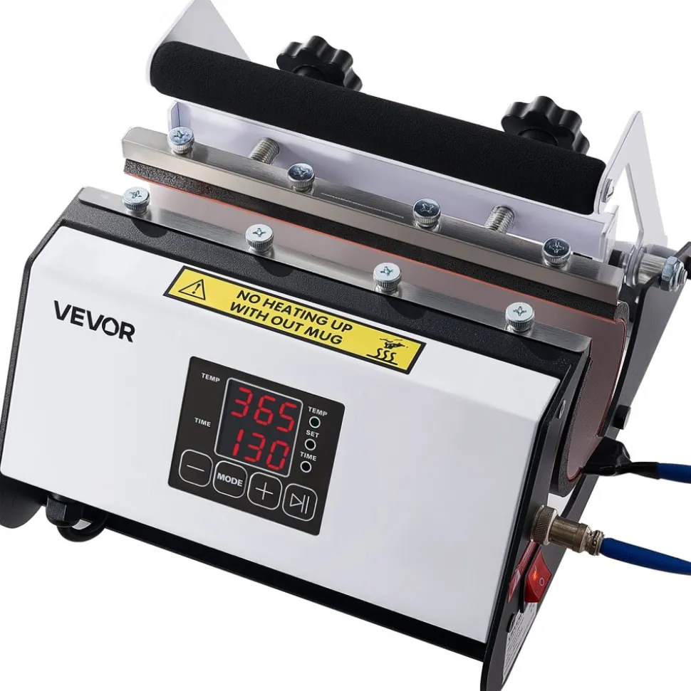 VEVOR Tumbler Heat Press Machine, 30 oz and 40 oz Mug Press, Fast and Even Heating, with Tape, Gloves, Easy Temp and Time Setting, Heat Transfer for Sublimation Tumblers, Cups, Mugs, Black and White