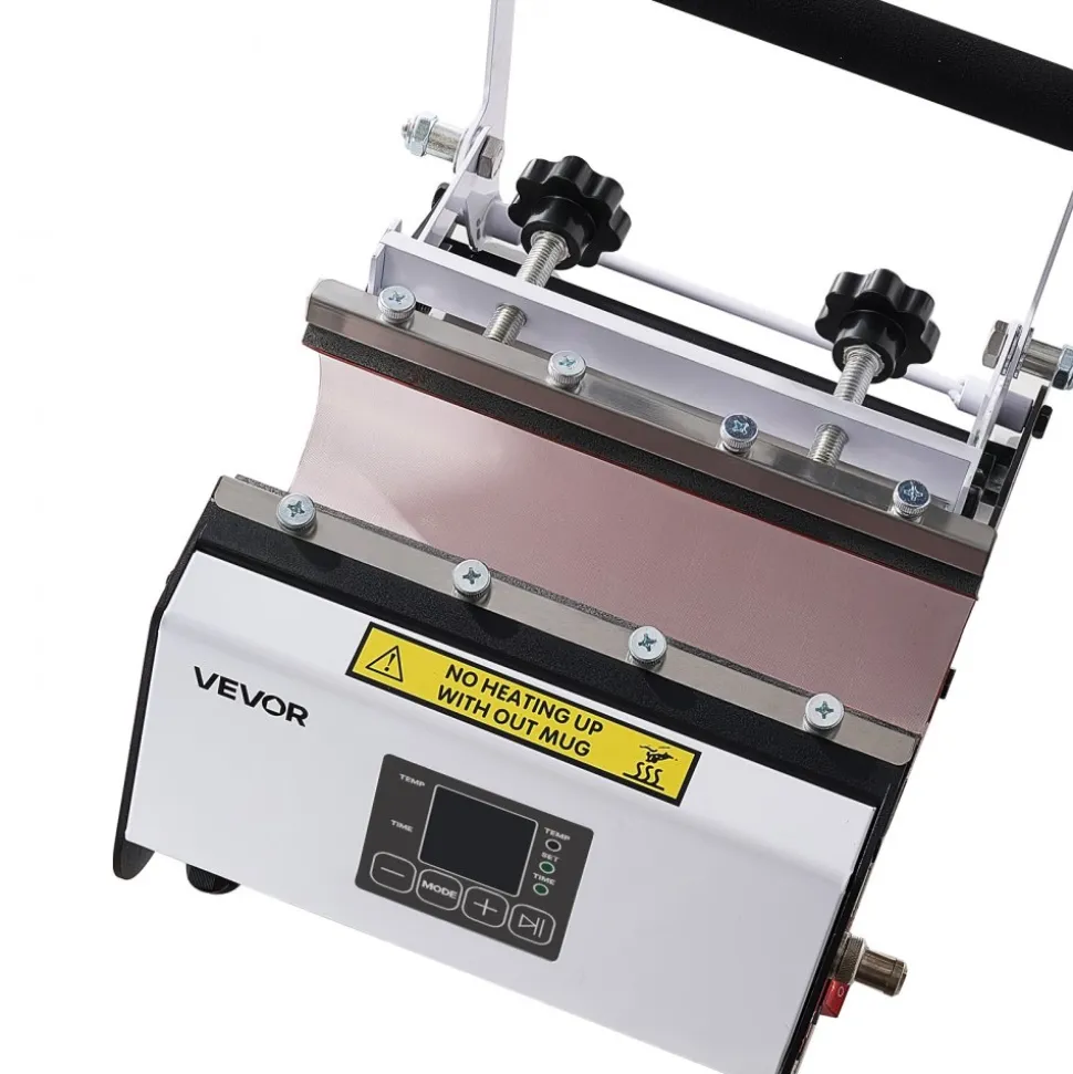 VEVOR Tumbler Heat Press Machine, 30 oz and 40 oz Mug Press, Fast and Even Heating, with Tape, Gloves, Easy Temp and Time Setting, Heat Transfer for Sublimation Tumblers, Cups, Mugs, Black and White