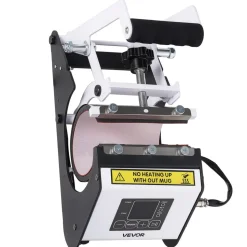 VEVOR Tumbler Heat Press Machine, 40 oz Tumbler Press, Fast and Even Heating, with Tape, Gloves, Easy Temp and Time Setting, Heat Transfer for Sublimation Insulated Tumblers, Cups, Black and White
