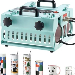 VEVOR Tumbler Heat Press Machine, 2 Station Heaters, 11-30oz Mug Press, Heat Up Fast and Even, Tumbler Press with Dual Independent Display Screens, for Sublimation Tumblers, Cups, and Mugs