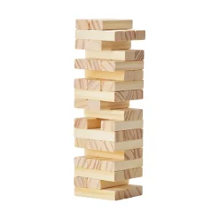 VEVOR Tumbling Timber Toy, 54 Blocks Tumble Tower Blocks Game, Pine Wood Tumbling Tower Game with Storage Crate, Multiple Ways to Play Wooden Stacking Game, Tumble Tower Family Game for Indoor/Outdoor